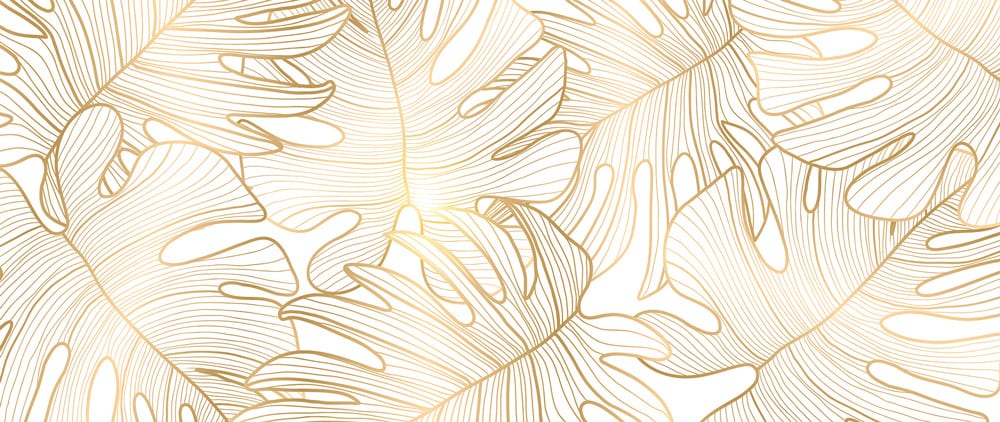 Gold palm leaf background